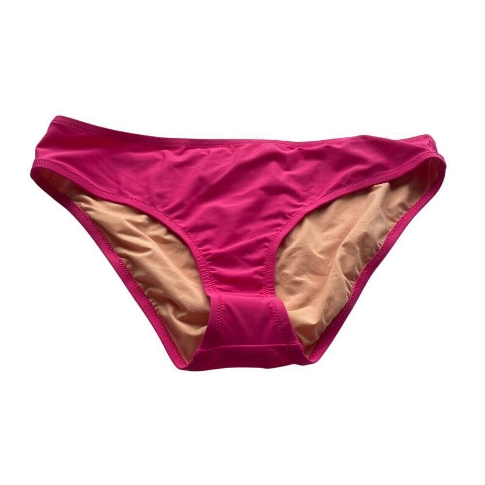 J.Crew Solid Bikini Bottom Womens‎ XL Pink Flashback Lined Stretch Swimwear NWT